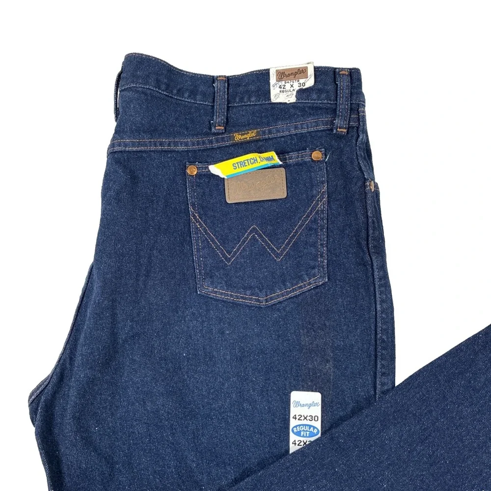 Wrangler Cowboy Cut Stretch Regular Fit Jeans Men's 42x30 Made in USA 947STR NWT
